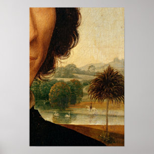 Poster Portrait d'un homme avec une pièce