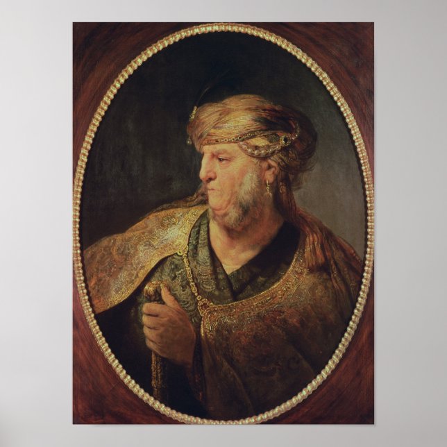 Poster Portrait d'un homme en costume oriental, 1633 (Devant)