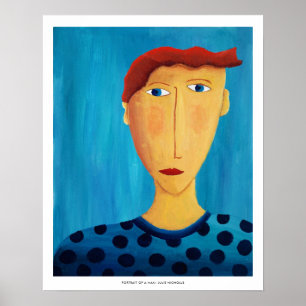 Poster Portrait D'Un Homme Peinture D'Art Contemporain Im