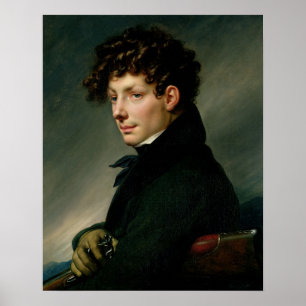 Poster Portrait d'un jeune homme en tant que chasseur,