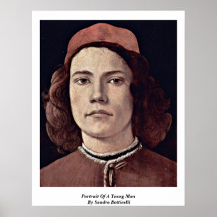 Poster Portrait D'Un Jeune Homme Par Sandro Botticelli