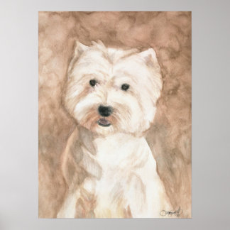Poster Portrait d'un Westie