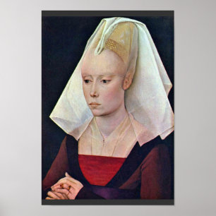 Poster Portrait D'Une Dame Par Weyden Rogier Van Der