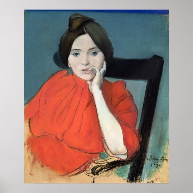Poster Portrait d'une femme, 1890 (Devant)