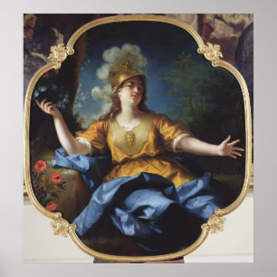 Poster Portrait d'une femme comme Minerva, 1730