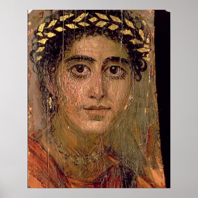 Poster Portrait d'une femme, de Fayum, Romano-égyptien, (Devant)