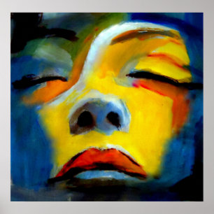Poster Portrait d'une femme de sommeil "beauté de sommei