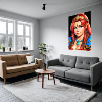 Portrait d'une femme hybride elfe humain | Art AI