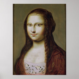 Poster Portrait d'une femme inspirée par Mona Lisa