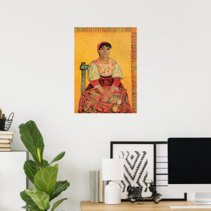 Poster Portrait d'une femme italienne par Vincent van Gog