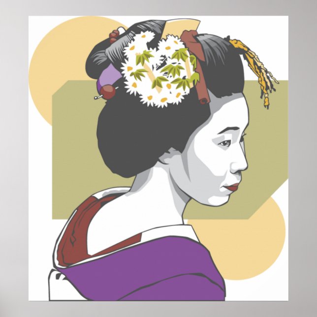Poster Portrait d'une femme japonaise (Devant)