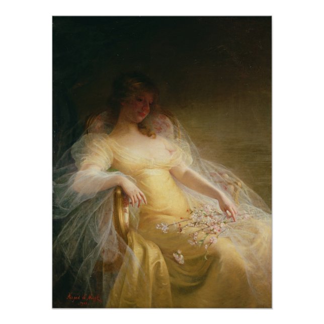 Poster Portrait d'une femme (oil on canvas) (Devant)