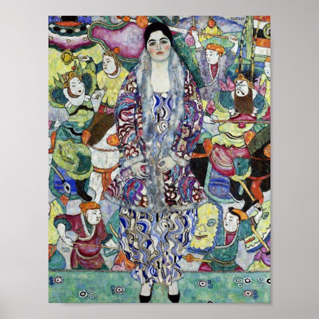 Poster Portrait d'une femme peinture par Gustav Klimt (Devant)