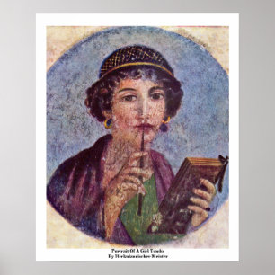 Poster Portrait D'Une Fille Tondo