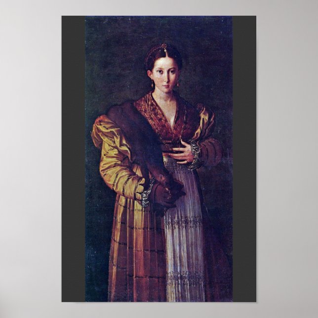 Poster Portrait D'Une Jeune Dame Appelée Anteia. (Devant)