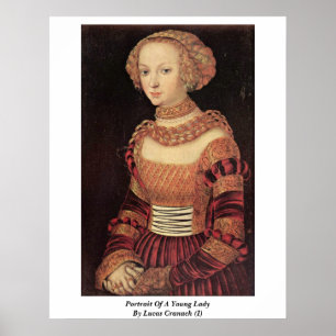 Poster Portrait D'Une Jeune Dame Par Lucas Cranach (I)