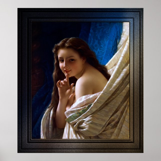 Poster Portrait d'une jeune femme par Pierre Auguste Cot (Devant)