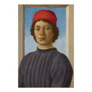 Poster Portrait d'une jeunesse, c.1485 (huile et tempera)