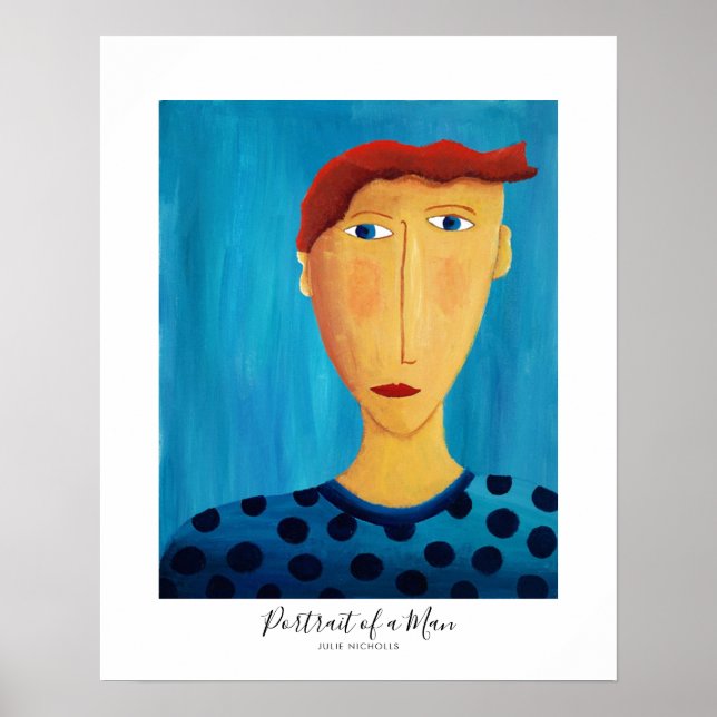 Poster Portrait d'une peinture humaine (Devant)