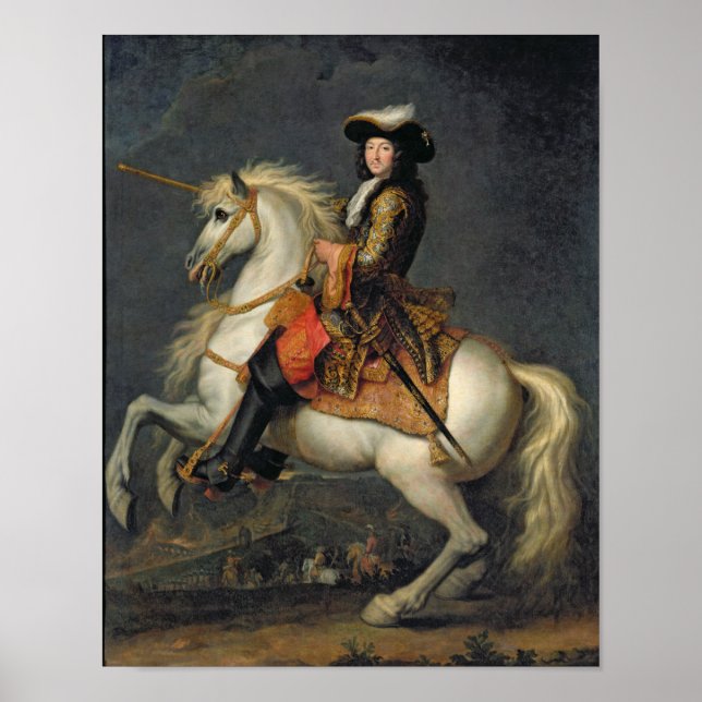 Poster Portrait équestre de Louis XIV (Devant)