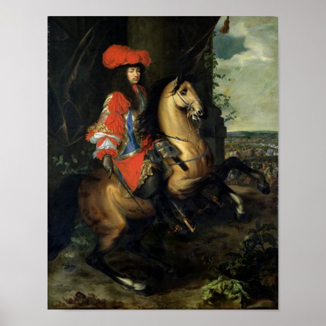 Poster Portrait équestre de Louis XIV (Devant)