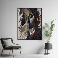 Portrait expressionniste Abstrait audacieux Art mo