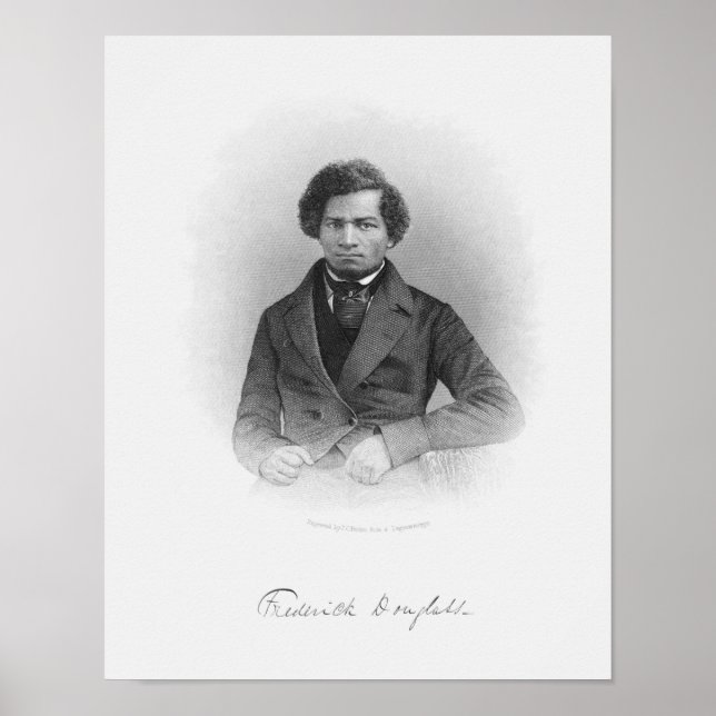 Poster Portrait gravé de Frederick Douglass (Devant)