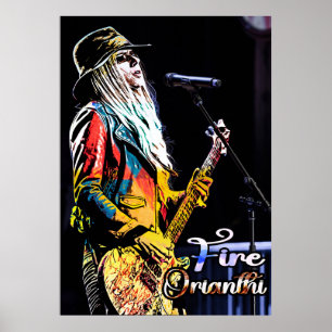 Poster Portrait guitariste oriental