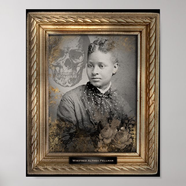 Poster Portrait hanté | Femme afro-américaine (Devant)