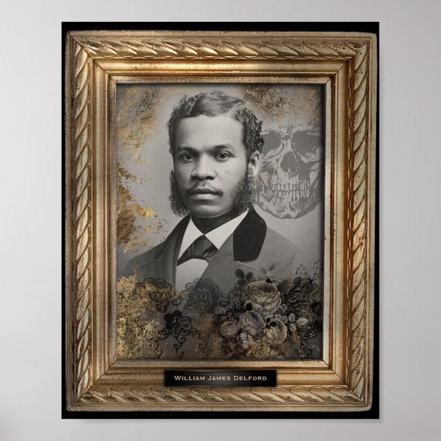 Poster Portrait hanté | Homme afro-américain (Devant)