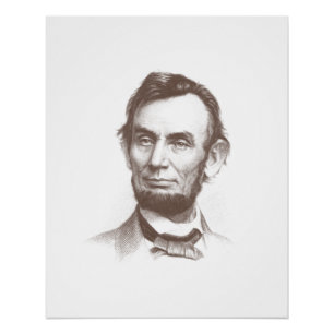 Poster Portrait Historique du Président Abraham Lincoln