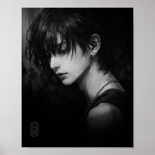 Poster Portrait in Black Print (Devant)