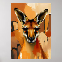 Portrait Majestic Kangaroo - Faune Australe