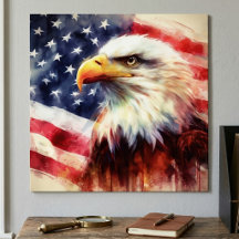 Portrait majestueux de l'aigle américain avec le d