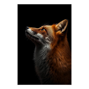 Poster Portrait majestueux du renard, force et confiance 
