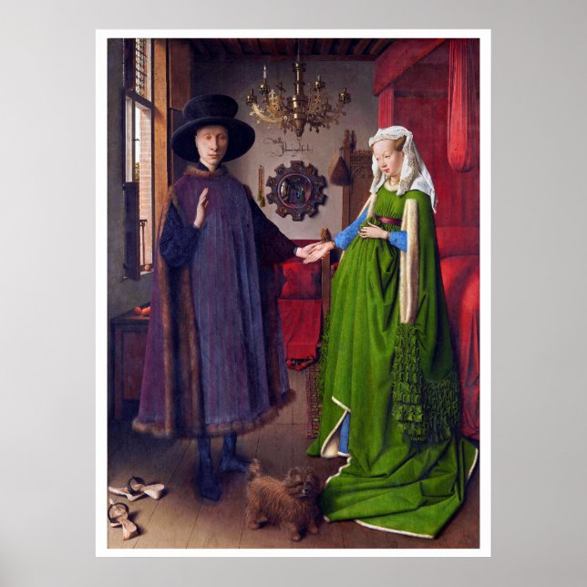 Poster Portrait mariage de Jan Van Eyck (Devant)