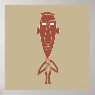 Poster Portrait moderne abstrait