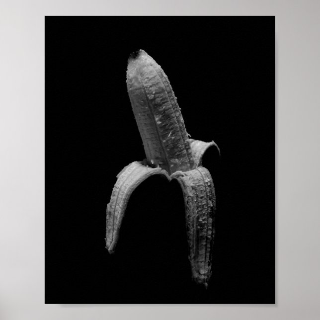 Poster Portrait noir et blanc Banana (Devant)
