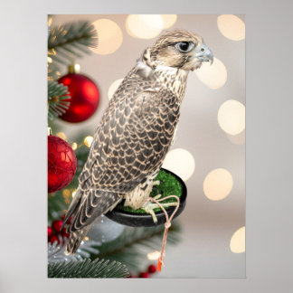 Poster Portrait Of A Hunting Falcon Real Photo