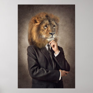 Poster Portrait of A Lion