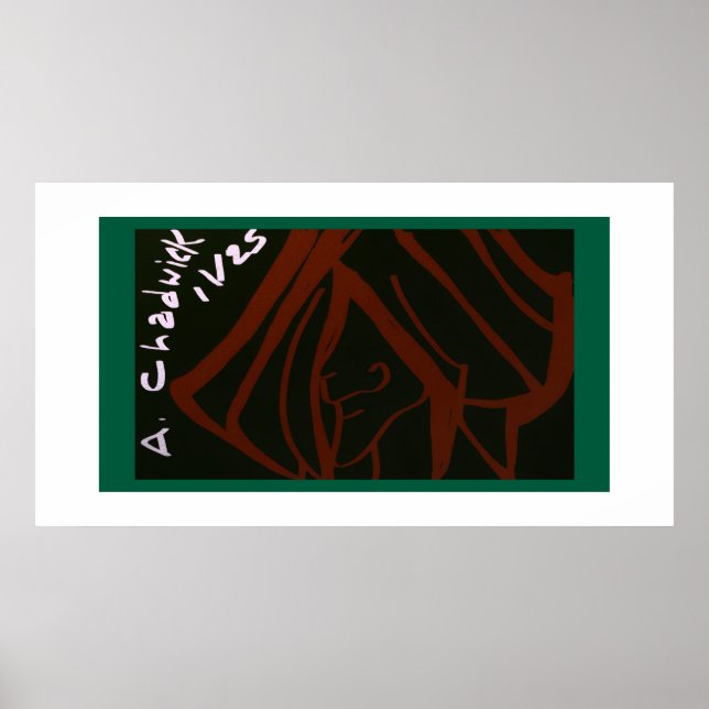 Poster Portrait of a Man's Face (Devant)