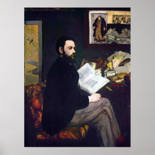 Poster Portrait of Emile Zola by Edouard Manet