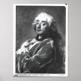 Poster Portrait of Francois Boucher  1741