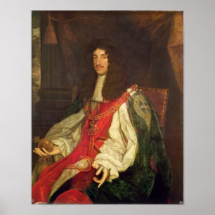 Poster Portrait of King Charles II, c.1660-65