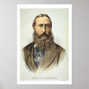 Poster Portrait of Leopold II (1835-1909), King of Belgiu