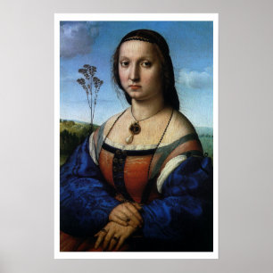 Poster Portrait of Maddalena Doni by Raphael Sanzio