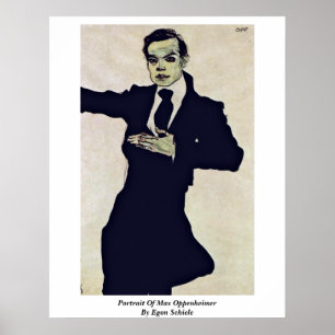 Poster Portrait Of Max Oppenheimer By Egon Schiele