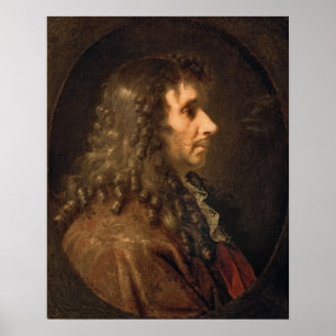 Poster Portrait of Moliere  1660