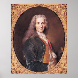 Poster Portrait of Voltaire  aged 23, 1728
