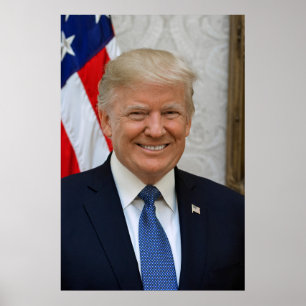 Poster Portrait officiel du président Donald Trump 2017